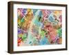 New York City Street Map-Tompsett Michael-Framed Art Print