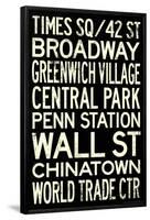 New York City Subway Style Vintage RetroMetro Travel Poster-null-Framed Poster