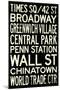 New York City Subway Style Vintage RetroMetro Travel Poster-null-Mounted Poster