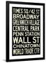 New York City Subway Style Vintage RetroMetro Travel-null-Framed Art Print