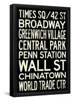 New York City Subway Style Vintage Travel Poster-null-Framed Poster