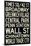New York City Subway Style Vintage Travel Poster-null-Mounted Poster