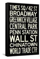 New York City Subway Style Vintage Travel Poster-null-Framed Stretched Canvas