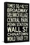 New York City Subway Style Vintage Travel Poster-null-Framed Stretched Canvas