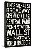 New York City Subway Style Vintage Travel Poster-null-Stretched Canvas