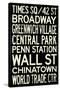 New York City Subway Style Vintage Travel Poster-null-Stretched Canvas