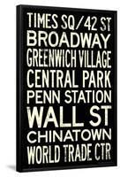 New York City Subway Style Vintage Travel Poster-null-Framed Poster