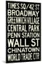 New York City Subway Style Vintage Travel Poster-null-Mounted Poster