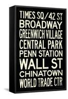 New York City Subway Style Vintage Travel Poster-null-Framed Stretched Canvas