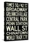 New York City Subway Style Vintage Travel Poster-null-Stretched Canvas