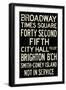 New York City Times Square Broadway Vintage Subway Retro Metro-null-Framed Art Print