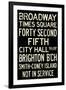 New York City Times Square Broadway Vintage Subway Retro Metro-null-Framed Art Print