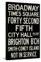 New York City Times Square Broadway Vintage Subway RetroMetro Poster-null-Stretched Canvas