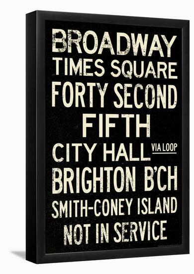 New York City Times Square  Vintage Subway Travel Poster-null-Framed Poster