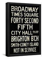 New York City Times Square  Vintage Subway Travel Poster-null-Framed Poster