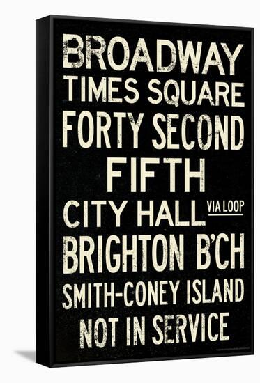 New York City Times Square  Vintage Subway Travel Poster-null-Framed Stretched Canvas