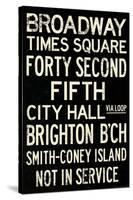 New York City Times Square  Vintage Subway Travel Poster-null-Stretched Canvas