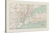 New York City Transportation Map-The Vintage Collection-Stretched Canvas