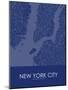 New York City, United States of America Blue Map-null-Mounted Poster