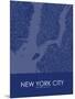 New York City, United States of America Blue Map-null-Mounted Poster