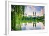 New York City, USA at the Central Park Lake and Upper West Side Skyline.-Sean Pavone-Framed Photographic Print