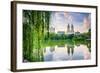 New York City, USA at the Central Park Lake and Upper West Side Skyline.-Sean Pavone-Framed Photographic Print