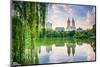 New York City, USA at the Central Park Lake and Upper West Side Skyline.-Sean Pavone-Mounted Photographic Print