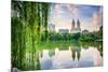 New York City, USA at the Central Park Lake and Upper West Side Skyline.-Sean Pavone-Mounted Photographic Print