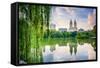 New York City, USA at the Central Park Lake and Upper West Side Skyline.-Sean Pavone-Framed Stretched Canvas