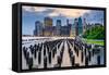 New York City, USA City Skyline on the East River-Sean Pavone-Framed Stretched Canvas