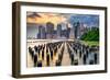 New York City, USA City Skyline on the East River.-Sean Pavone-Framed Photographic Print