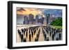 New York City, USA City Skyline on the East River.-Sean Pavone-Framed Photographic Print