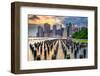 New York City, USA City Skyline on the East River.-Sean Pavone-Framed Photographic Print