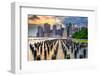 New York City, USA City Skyline on the East River.-Sean Pavone-Framed Photographic Print