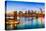 New York City, USA Skyline over East River and Brooklyn Bridge.-SeanPavonePhoto-Stretched Canvas