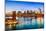 New York City, USA Skyline over East River and Brooklyn Bridge.-SeanPavonePhoto-Mounted Photographic Print