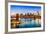 New York City, USA Skyline over East River and Brooklyn Bridge.-SeanPavonePhoto-Framed Photographic Print