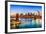 New York City, USA Skyline over East River and Brooklyn Bridge.-SeanPavonePhoto-Framed Photographic Print