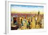 New York City V - In the Style of Oil Painting-Philippe Hugonnard-Framed Giclee Print