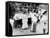 New York City, Vendor with Wares Displayed, Little Italy, 1900s-null-Framed Stretched Canvas