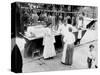 New York City, Vendor with Wares Displayed, Little Italy, 1900s-null-Stretched Canvas