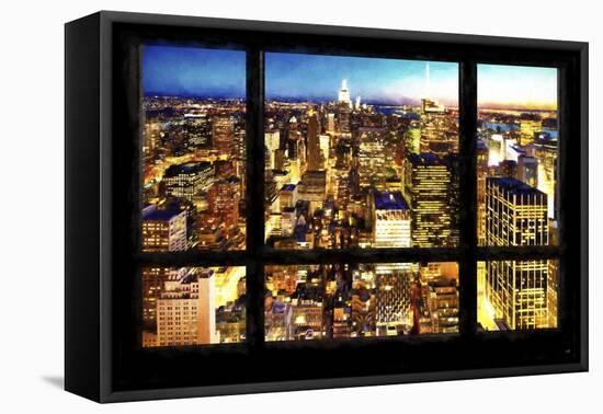 New York City View from the Window-Philippe Hugonnard-Framed Stretched Canvas