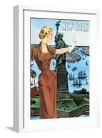 New York City Visit I-null-Framed Art Print