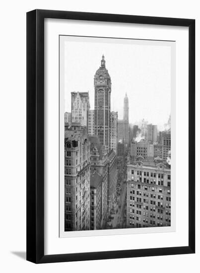 New York City with Singer Tower, 1911-Moses King-Framed Photo