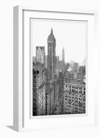 New York City with Singer Tower, 1911-Moses King-Framed Photo