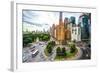 New York Cityscape at Columbus Circle in Manhattan.-SeanPavonePhoto-Framed Photographic Print