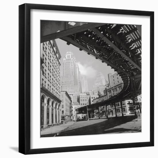 New York Cityscape, Sunday-The Chelsea Collection-Framed Giclee Print