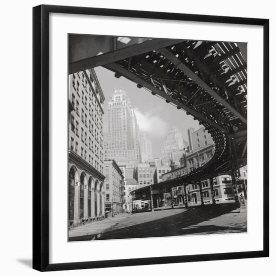 New York Cityscape, Sunday-The Chelsea Collection-Framed Giclee Print