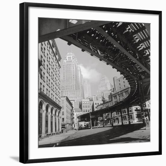 New York Cityscape, Sunday-The Chelsea Collection-Framed Giclee Print