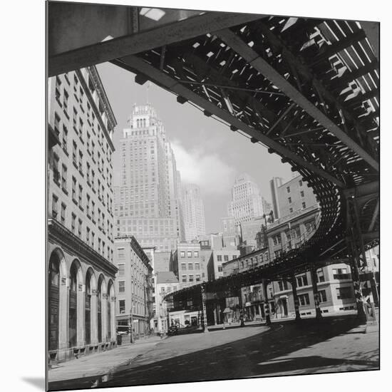 New York Cityscape, Sunday-The Chelsea Collection-Mounted Giclee Print